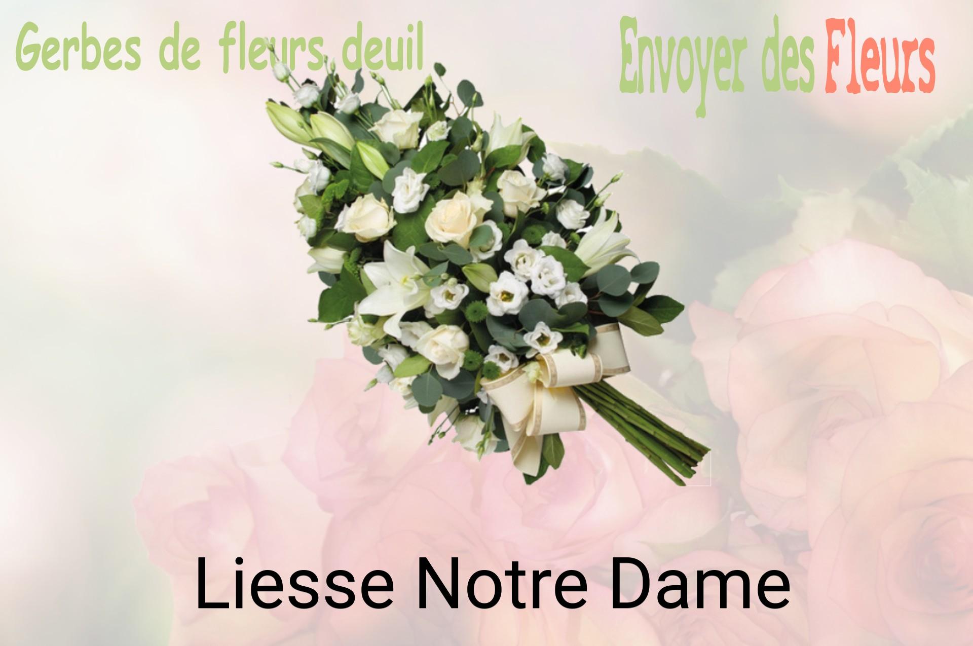 Gerbe de fleurs de deuil livrée à Liesse-Notre-Dame
